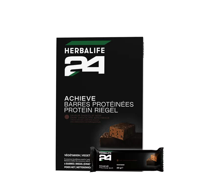 H24 Achieve Protein Riegel, Box (6 Riegel) (Dark Chocolate, Cookie)