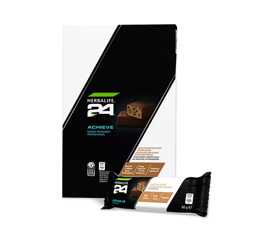 H24 Achieve Protein Riegel, Box (6 Riegel) (Dark Chocolate, Cookie)